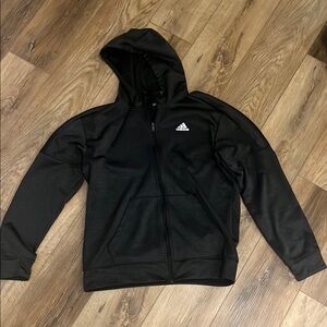 Men’s Adidas Black Climawarm Zip Up Hoodie Large in Excellent Condition
